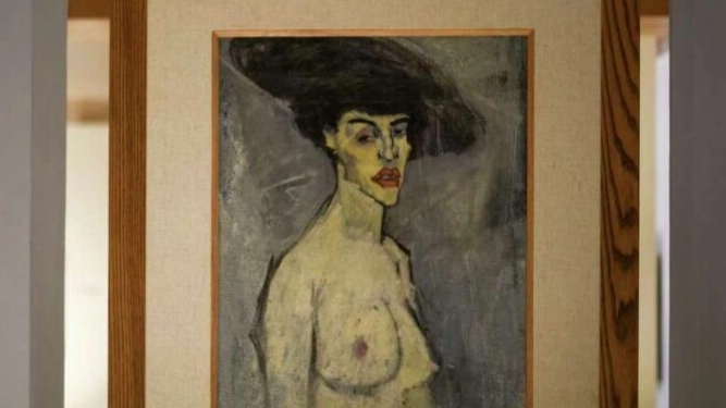 Il dipinto 'Nudo con cappello' di Modigliani 