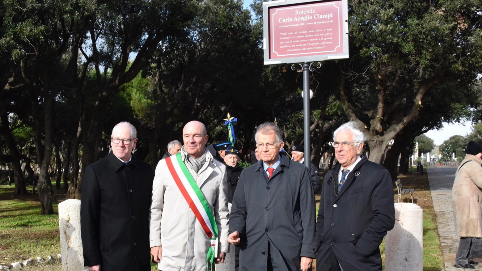 Inaugurazione della rotonda a Carlo Azeglio Ciampi