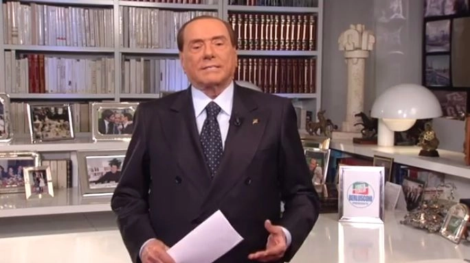 Berlusconi nel videomessaggio su Facebook