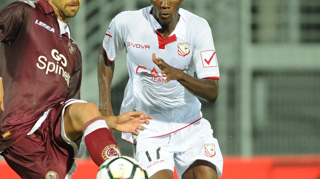 Lamin Jawo in azione in Coppa Italia contro il Livorno
