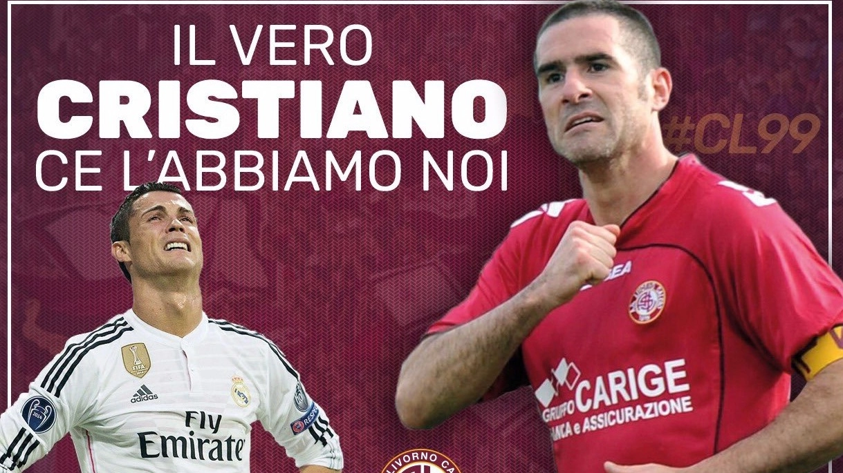 Il montaggio grafico pubblicato ieri dal Livorno Calcio, facendo riferimento alla maxi trattativa tra Ronaldo e la Juve