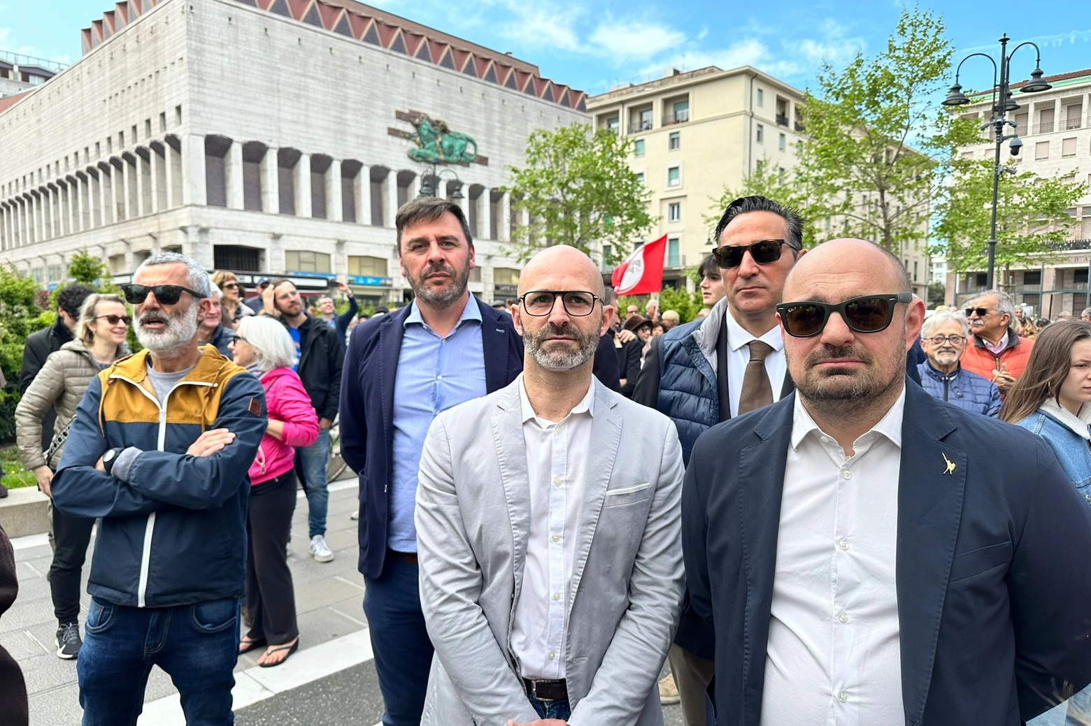 Anche i consiglieri del centrodestra alle manifestazioni per il 25 Aprile a Livorno (Foto Novi)