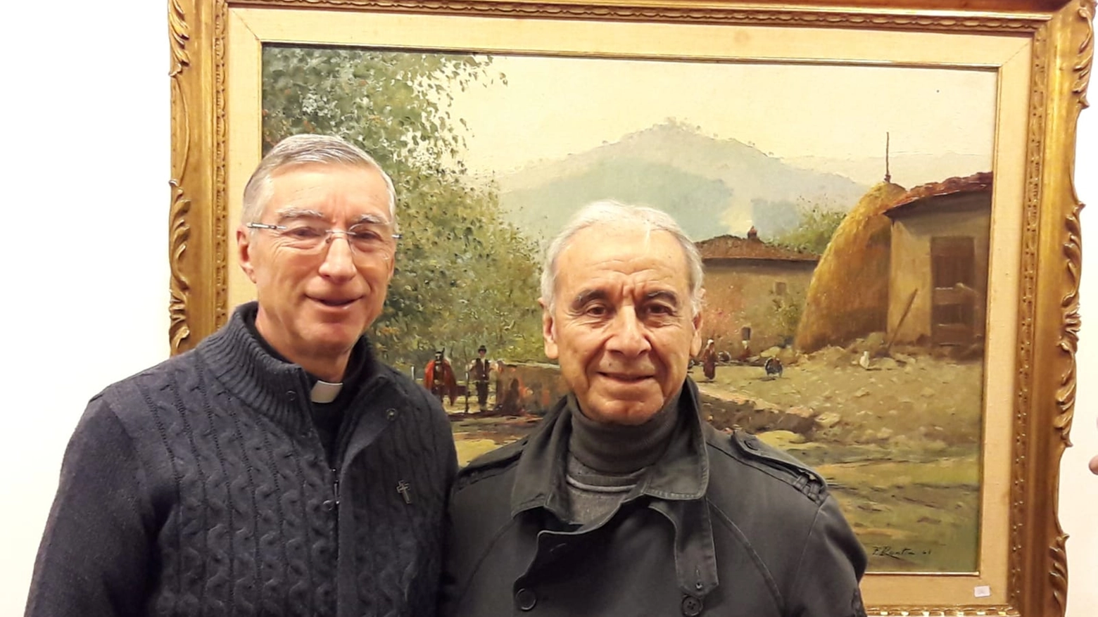 Padre Gabriele Bezzi e l'artista Antonio Vinciguerra