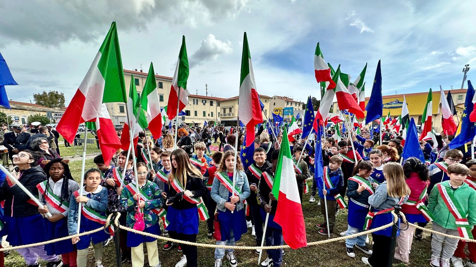 Un momento delle celebrazioni della difesa di Livorno (Foto Novi)