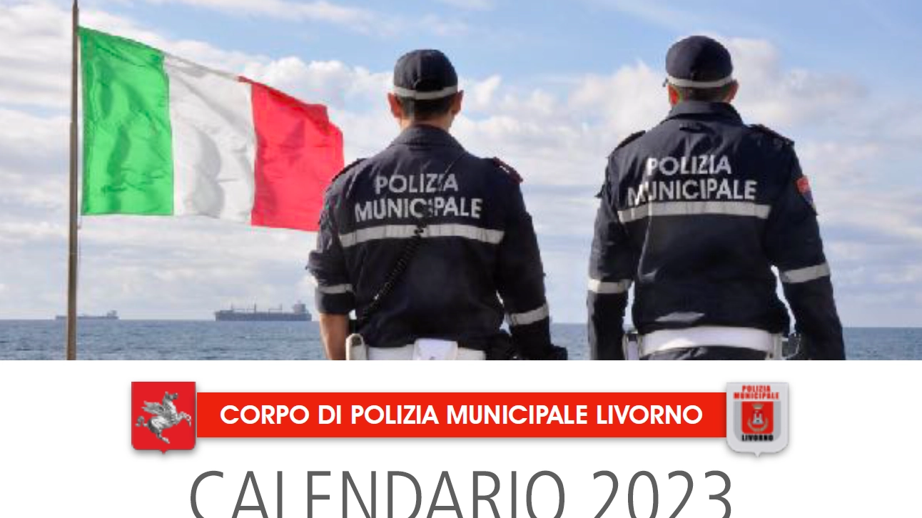 Il calendario della polizia municipale di Livorno 2023