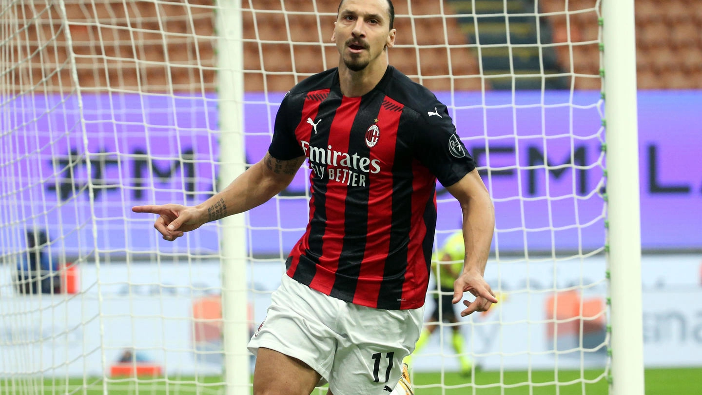 L'attaccante del Milan Zlatan Ibrahimovic (Ansa)