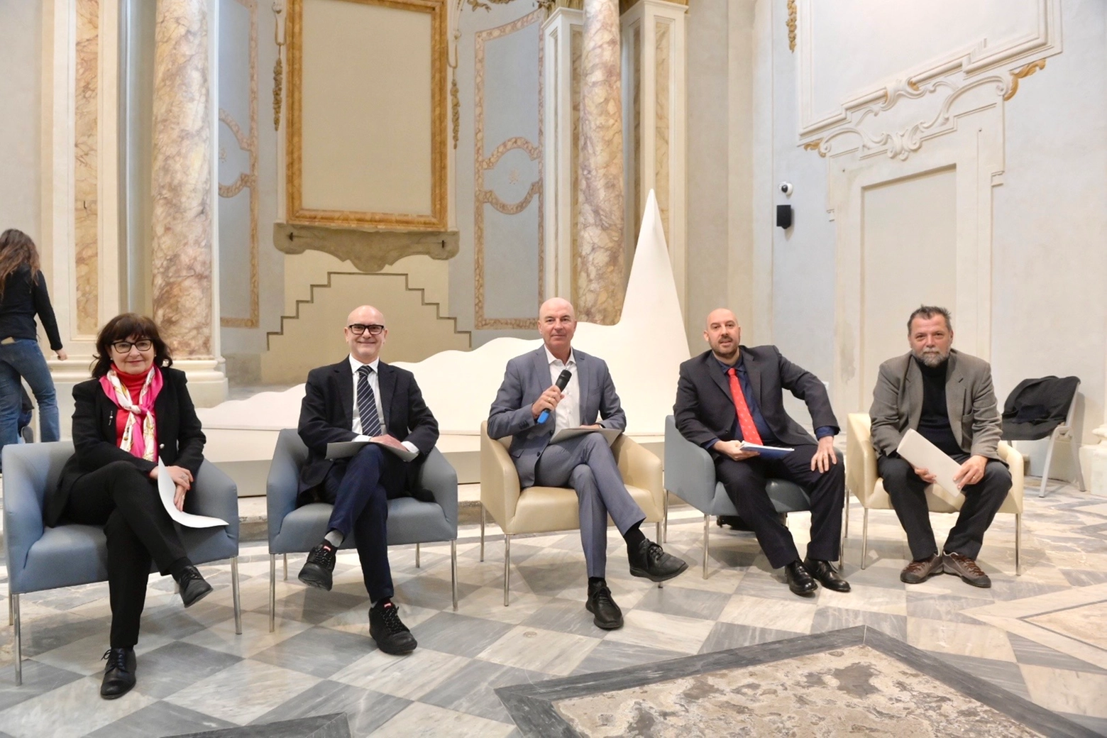 La presentazione di Paolo Cova, nuovo direttore Museo della Città di Livorno (Foto Novi)