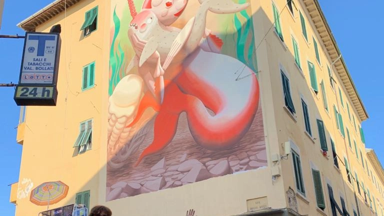 inaugurazione murale a Livorno