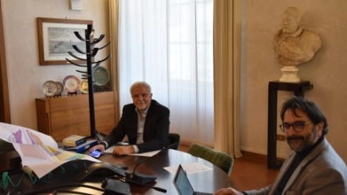 Il presidente Stefano Corsini con Massimo Provinciali