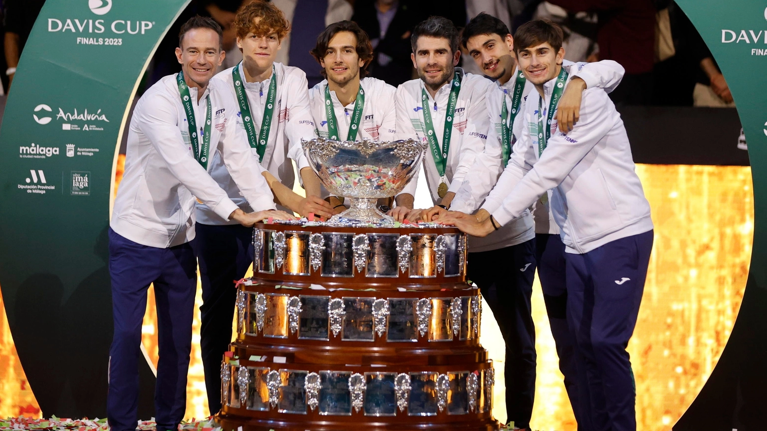 Coppa Davis, Italia campione (Foto Epa)