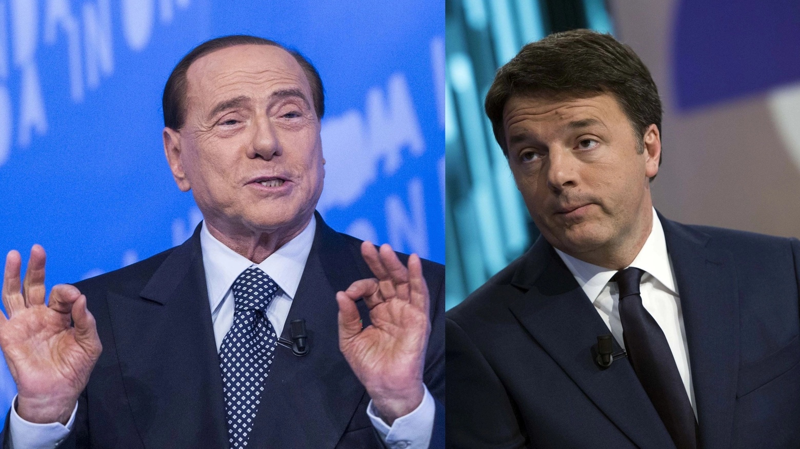 Silvio Berlusconi e Matteo Renzi (ImagoE / Lapresse)