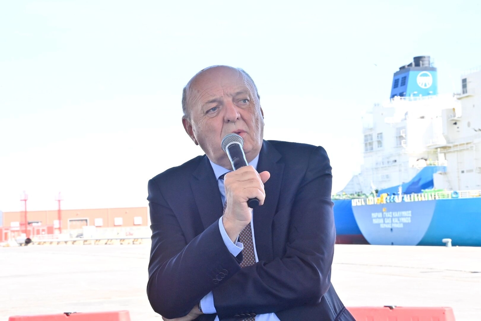 Il ministro Gilberto Pichetto Fratin a Piombino (Foto Novi)