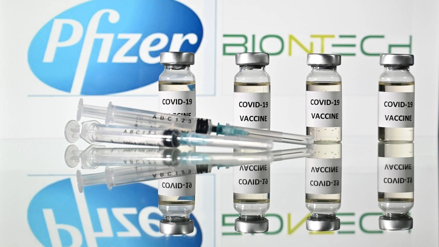 Un'illustrazione del vaccino anti Covid di Pfizer-BioNTech (Ansa)