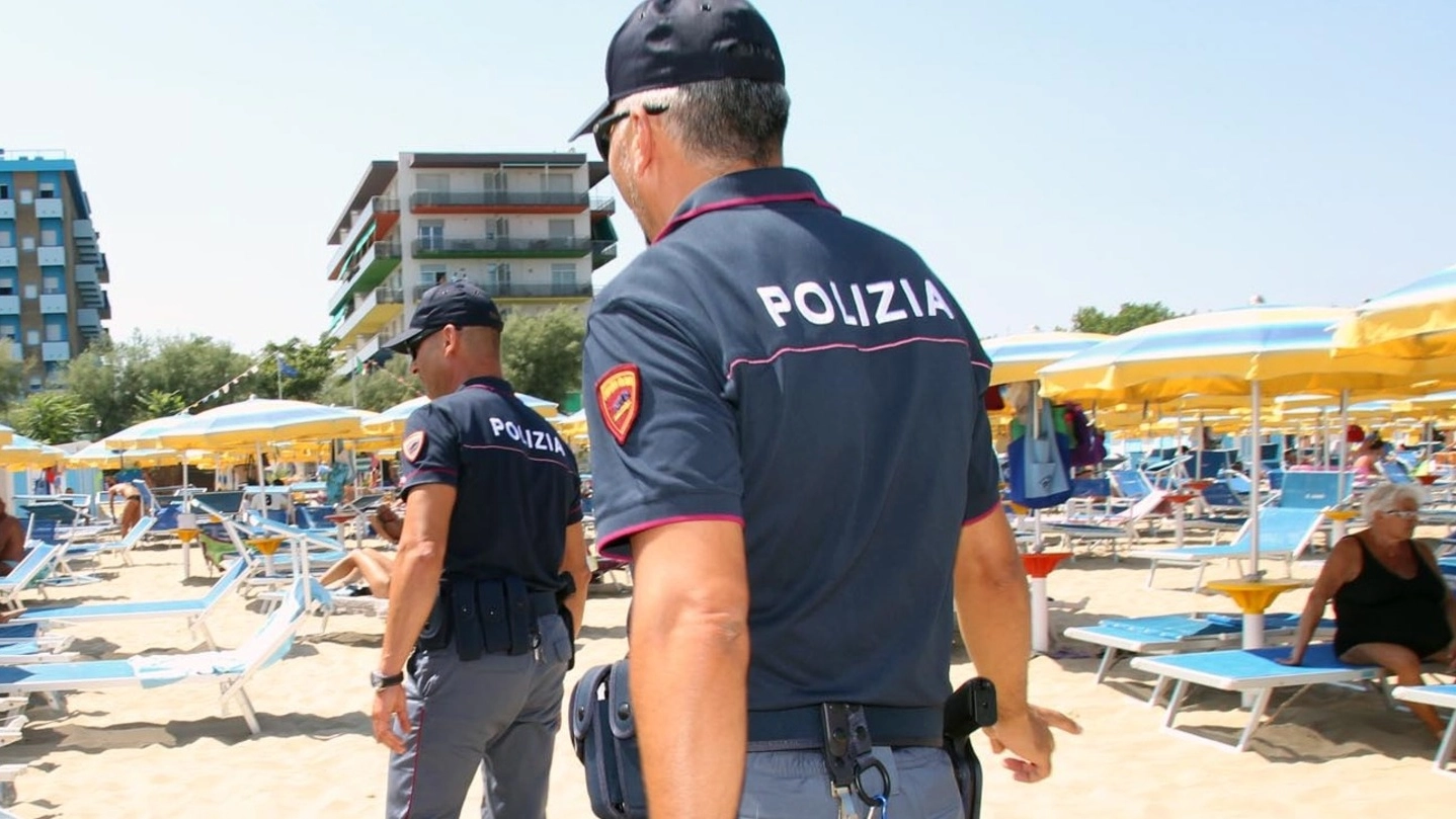Polizia sulla spiaggia (Fotoprint)