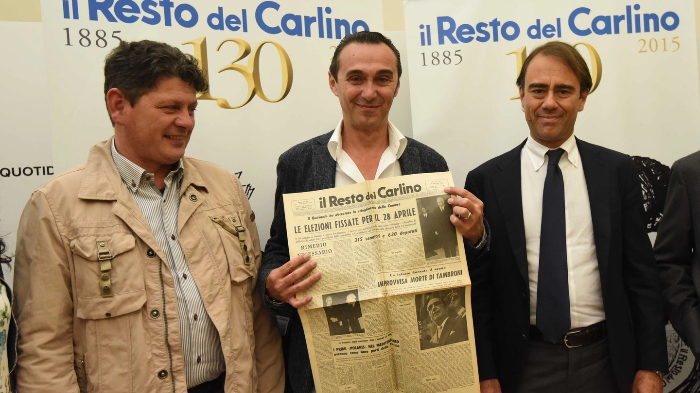 Roberto Vassallo di Aut Aut, Giuseppe Giacobazzi e il direttore Andrea Cangini (foto Schicchi)