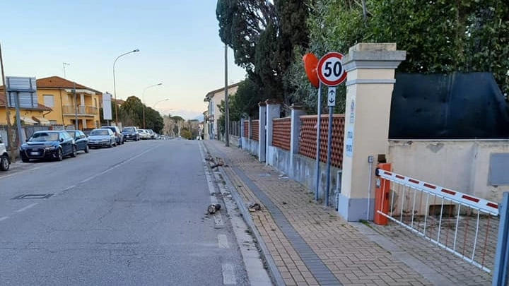 Atto vandalico in Via Roma