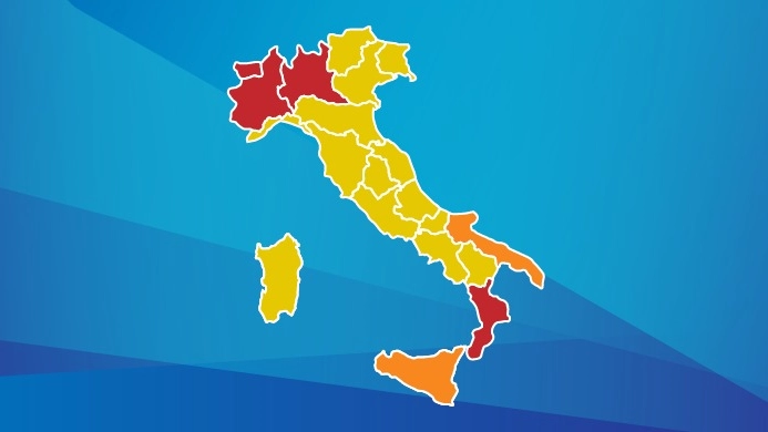 Coronavirus, la mappa dell'Italia con il Dpcm del 4 novembre