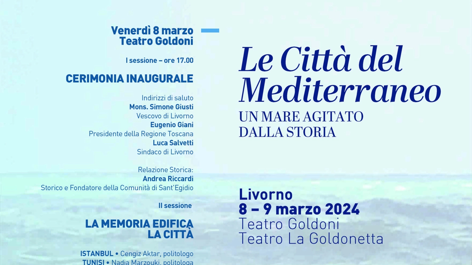 La locandina di Medì, a Livorno nei giorni 8 e 9 marzo
