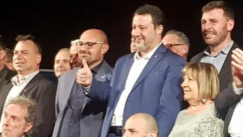 Gasparri, Ghiozzi e Romiti con Matteo Salvini al cinema teatro 4Mori