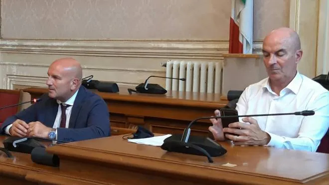 Il questore Roberto Massucci e il sindaco Luca Salvetti
