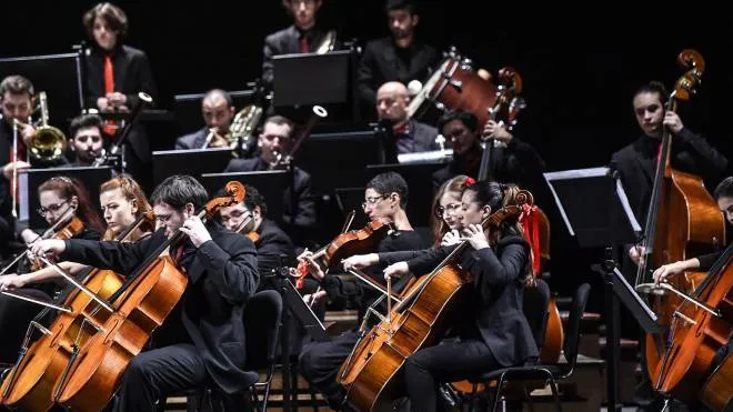 L’orchestra del teatro Goldoni di Livorno