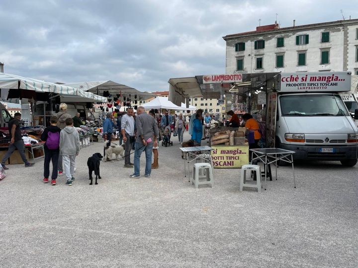 Un momento del mercato in piazza della Repubblica (Lanari)