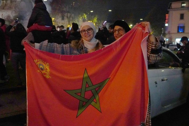 I tifosi del Marocco in festa: Prato (foto Tempestini/Attalmi)