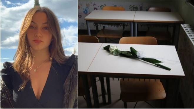 Luana Ballini e la rosa lasciata sul suo banco dai compagni di classe a Città di Castello