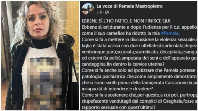Alessandra Verni con la maglietta choc di Pamela Mastropietro e il post su Facebook